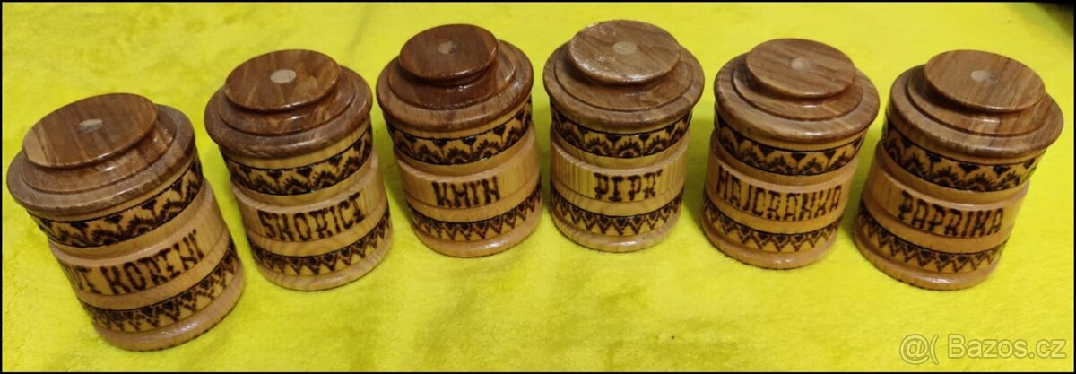 Dřevěné kořenky + džbánky - 2