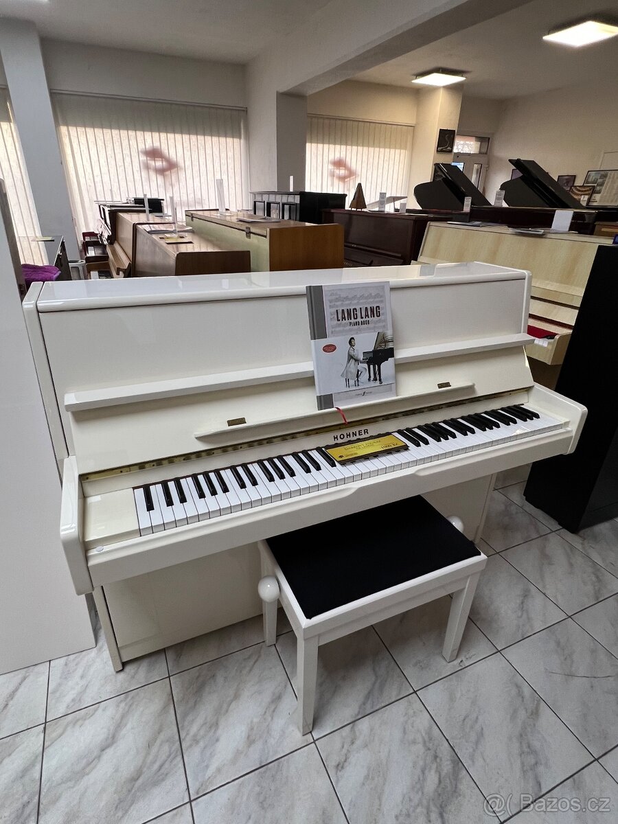 Bílé piano Hohner se zárukou 5 let, doprava zdarma. - 2