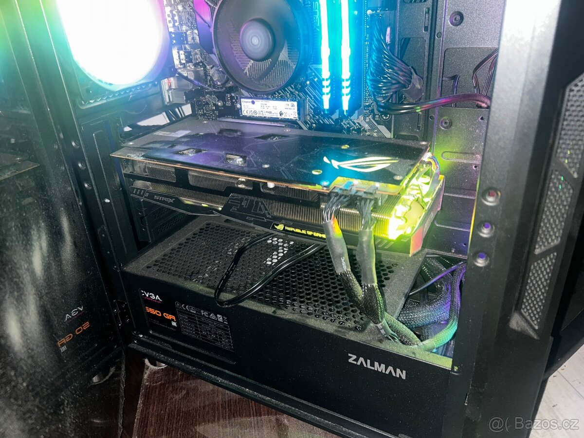 Herní PC + 2K monitor + RGB stůl a židle – komplet set - 2