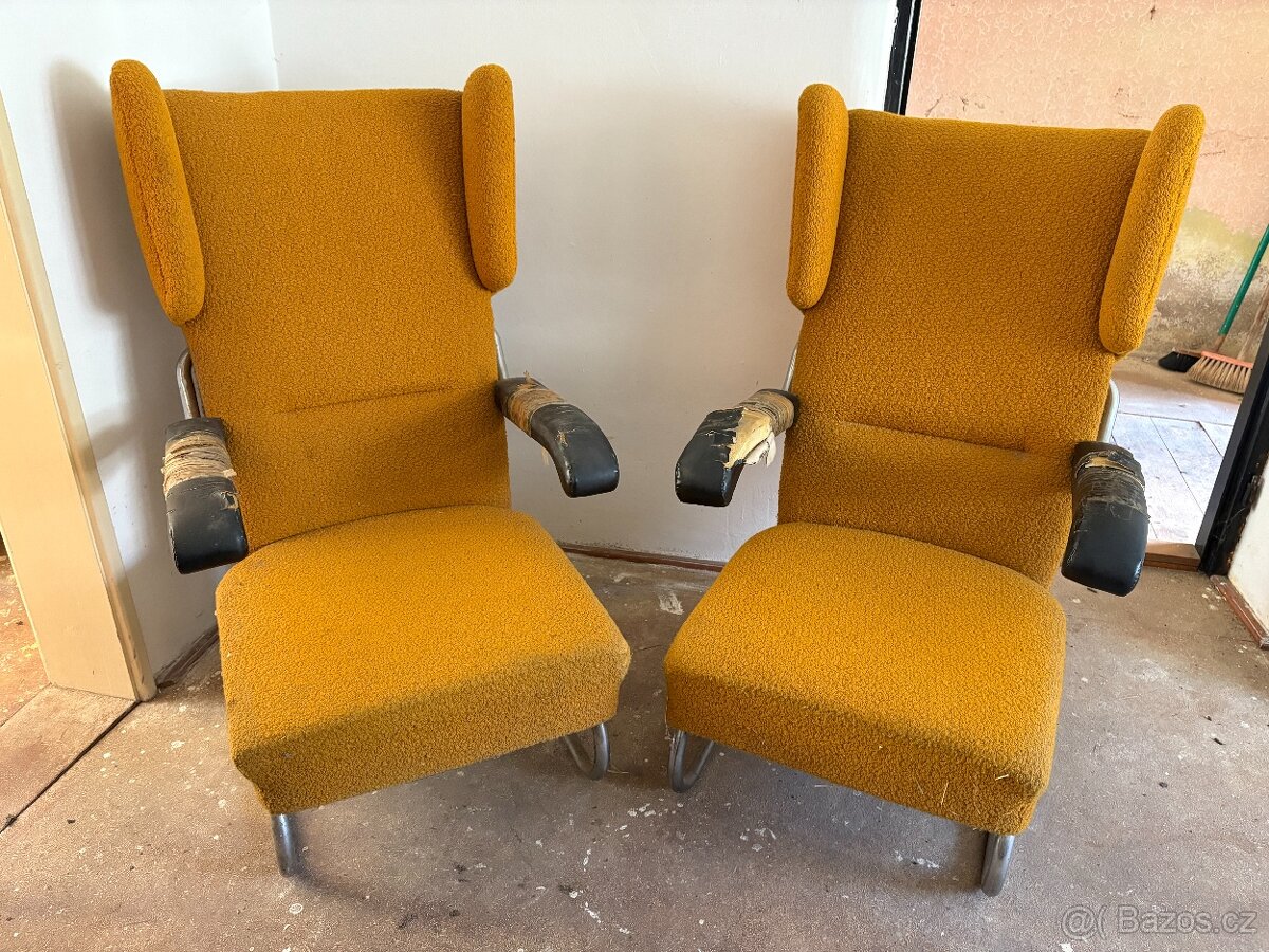 Chromová křesla k renovaci - 2