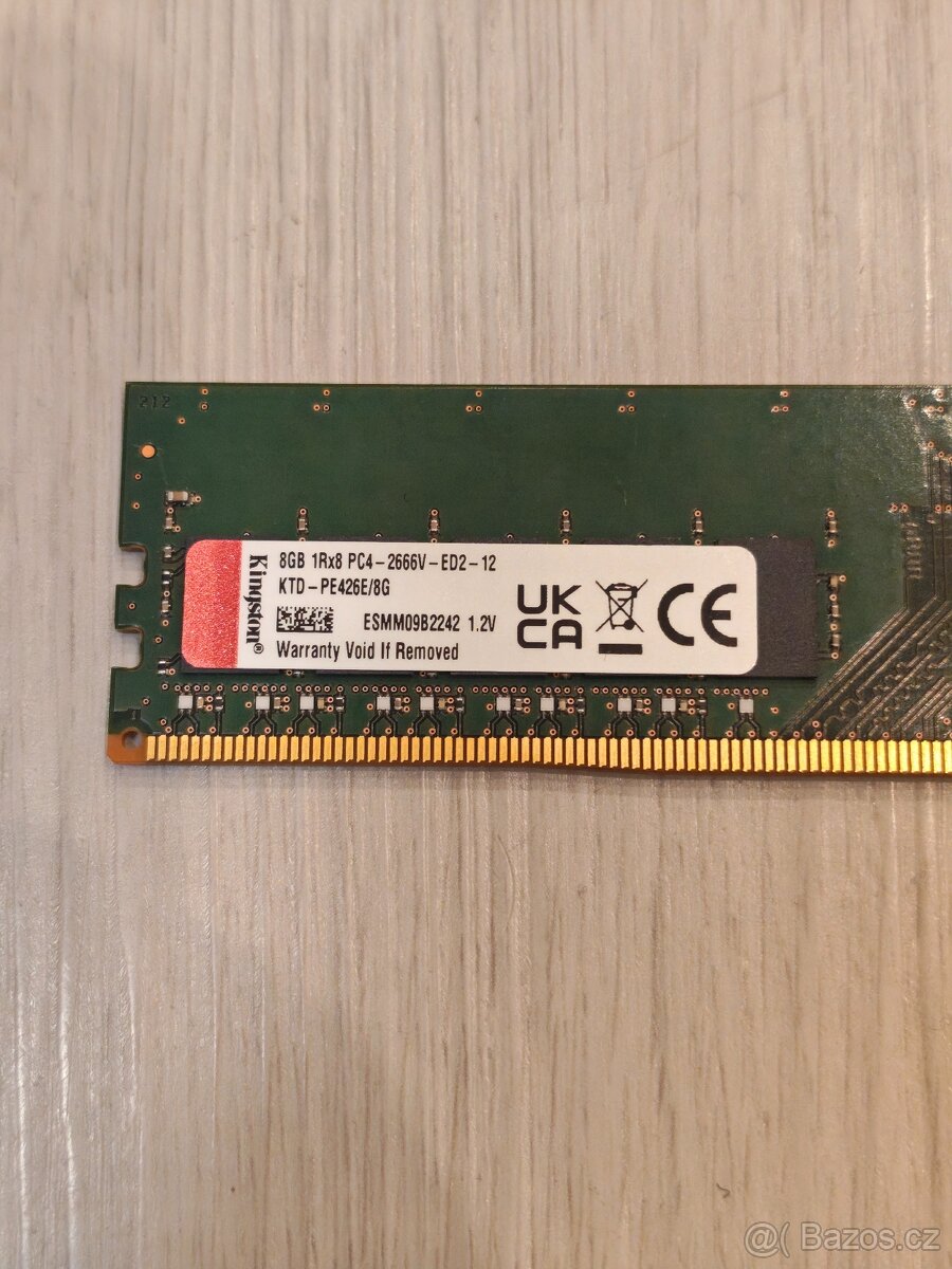 2ks KINGSTON 8GB DDR4 2666Mhz - 2