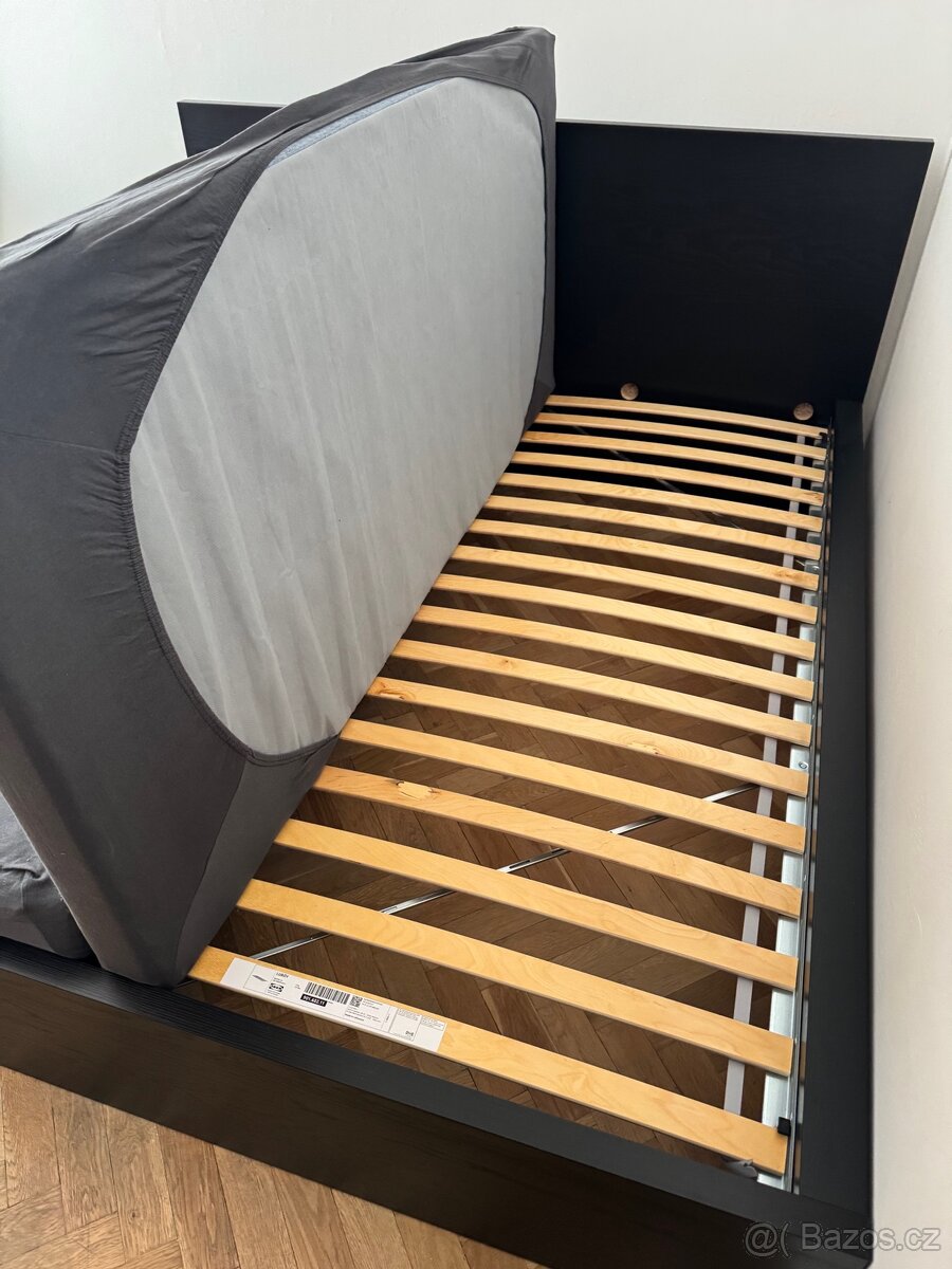 Postel 180x200 Malm IKEA černá - 2