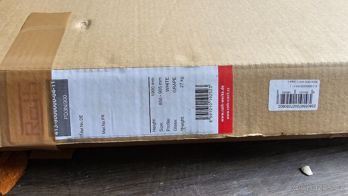 sprchové dveře 85-90 cm, poškozené - 2