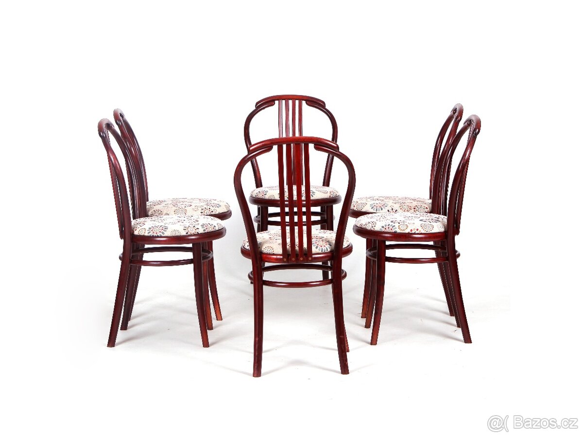 Populární jídelní židle české výroby TON, 4-6 ks. - 2