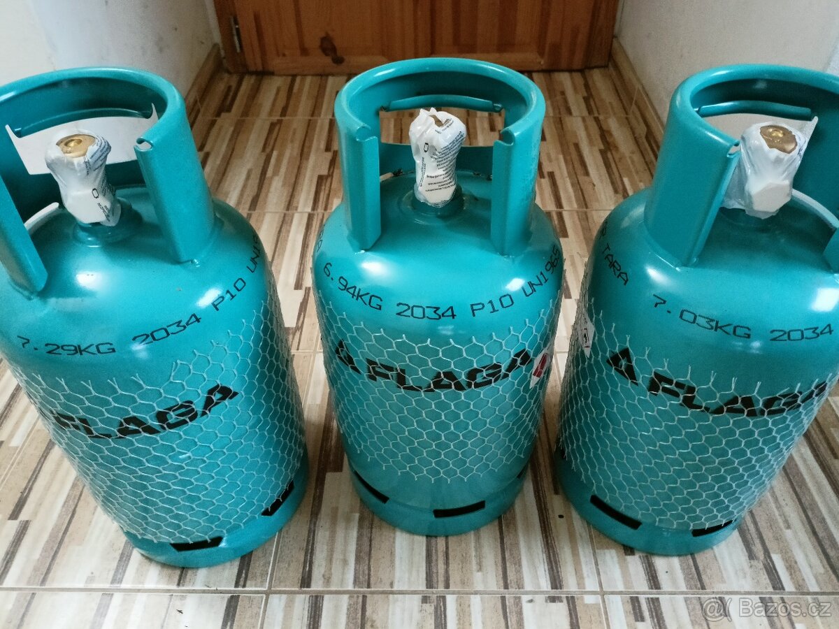 PB láhev - bomba ZAPLOMBOVANÁ 5kg ČISTÝ PROPAN - 2