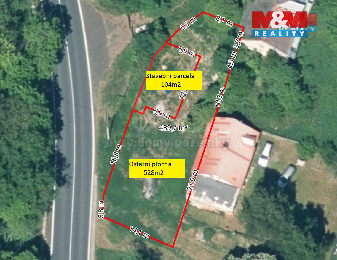 Prodej pozemku k bydlení v Bochově, 632 m2, Teleč - 2