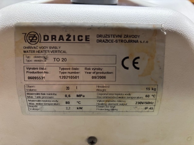 Bojler Dražice TO 20 - 2