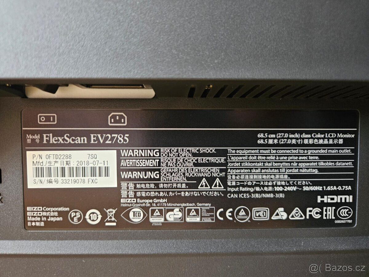 Monitor EIZO FlexScan EV2785 - 2