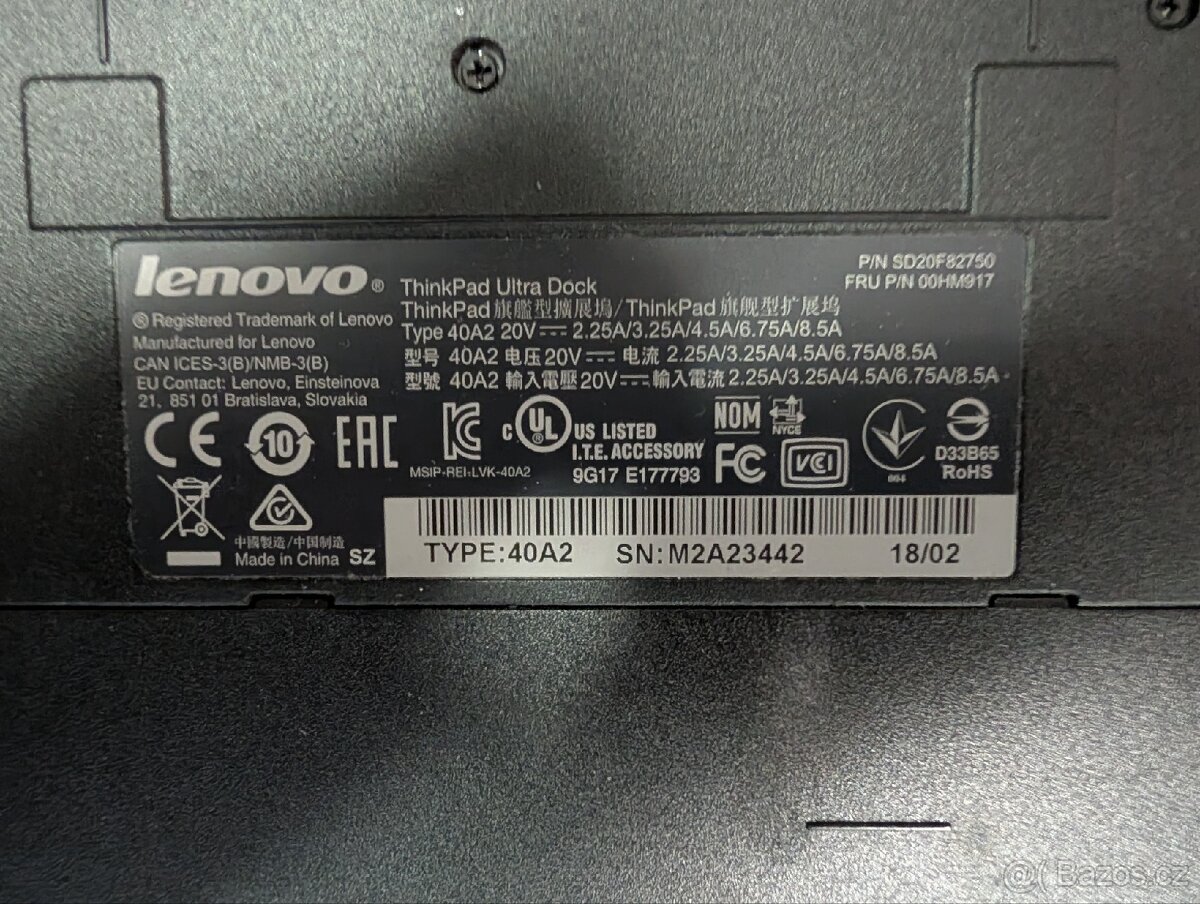 Lenovo ThinkPad Ultra dock 40A2 20V - 2