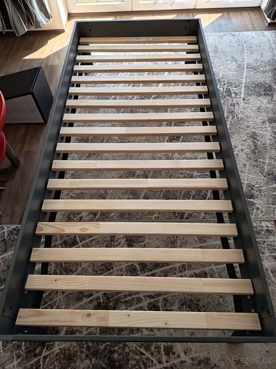 Kovový postelový rám Kilden 90x200 cm + laťkový rošt - 2