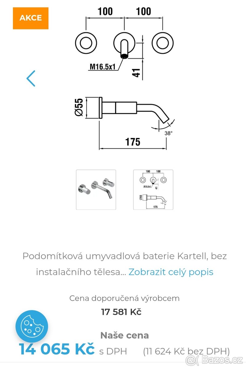 Set baterie + podomitkové těleso - 2