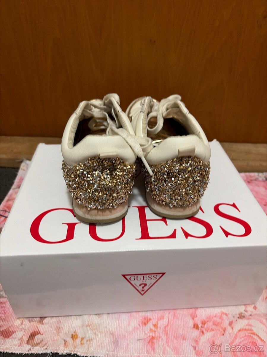 Guess dámské tenisky – bílé/zlaté, vel. 37 - 2