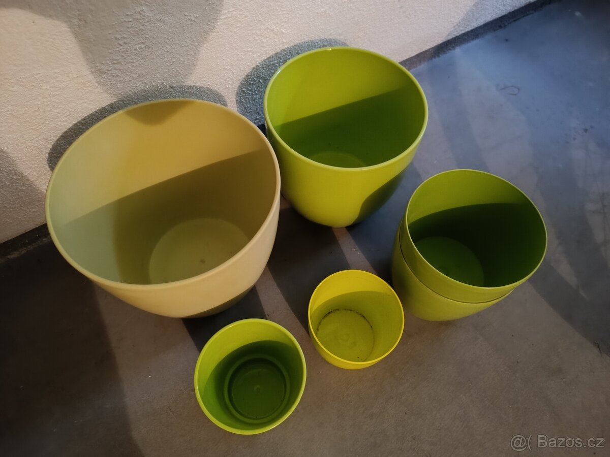 Keramické květináče zelené - 2