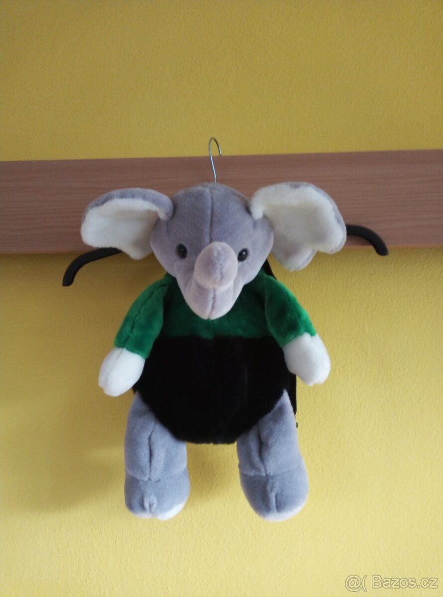 Prodám plyšový batůžek, SLONÍK (SLEVA) - 2