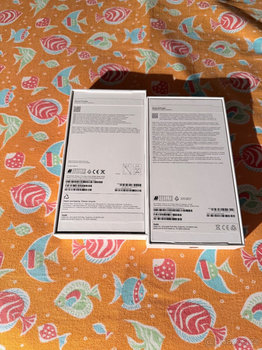 Krabičky iPhone 15 a 17 pro max 512gb - 2