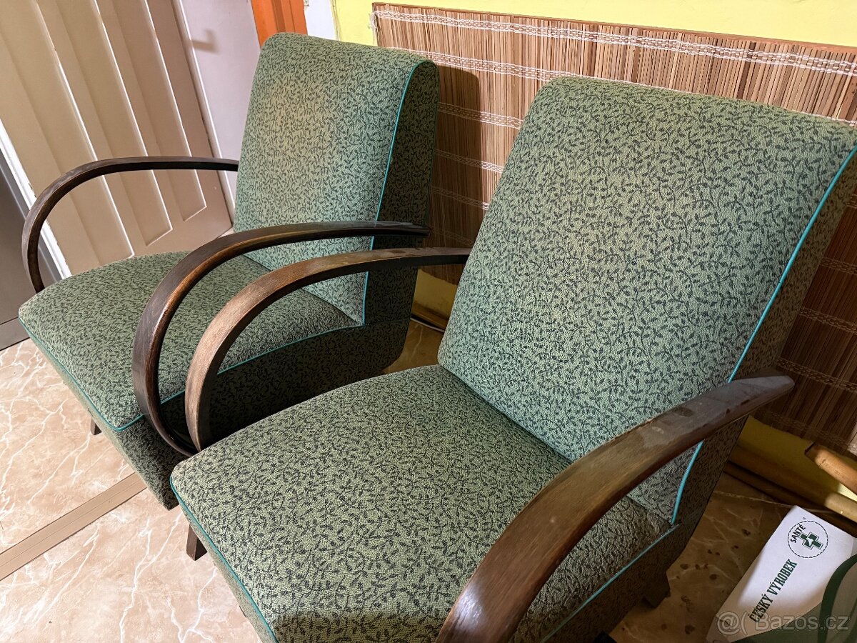 Retro křesla Halabala - 2