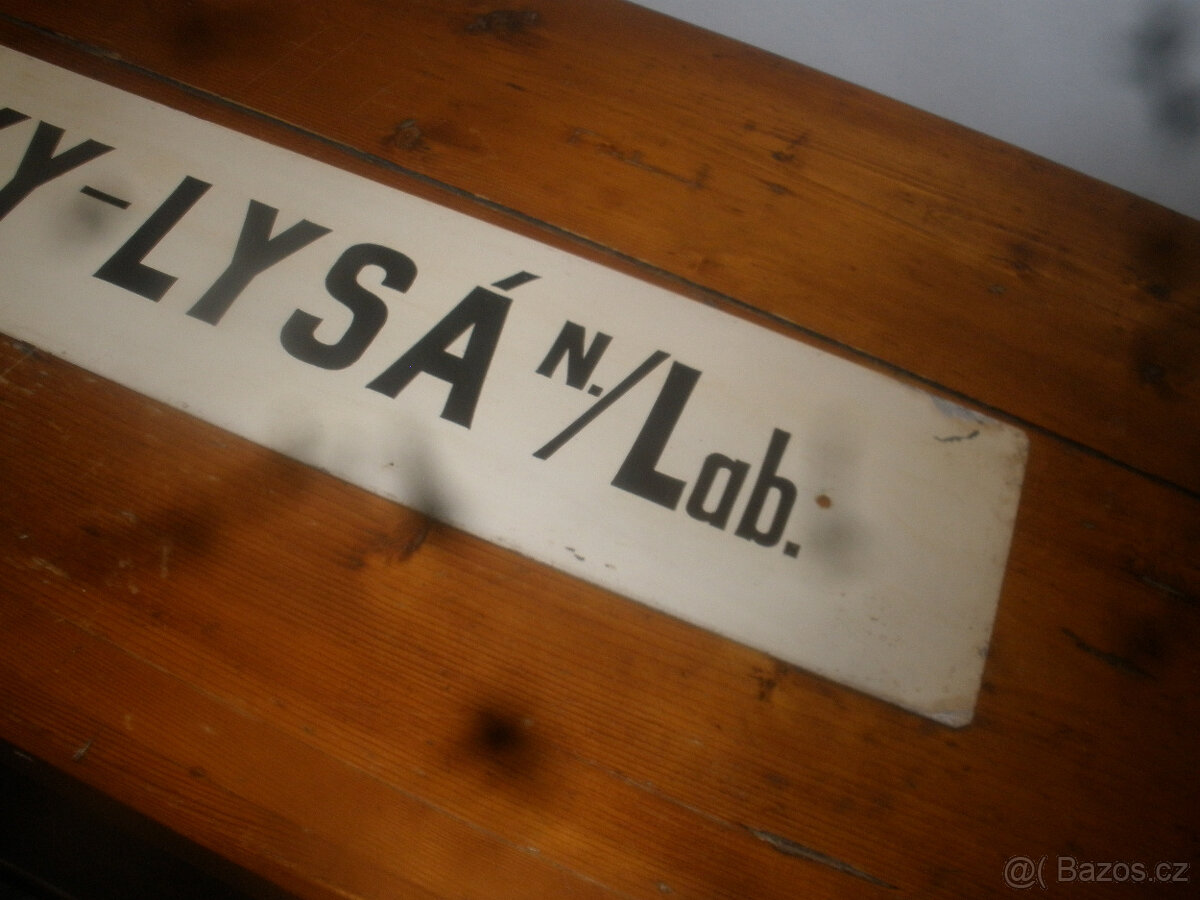 Dráha,železnice-stará cedule - 2