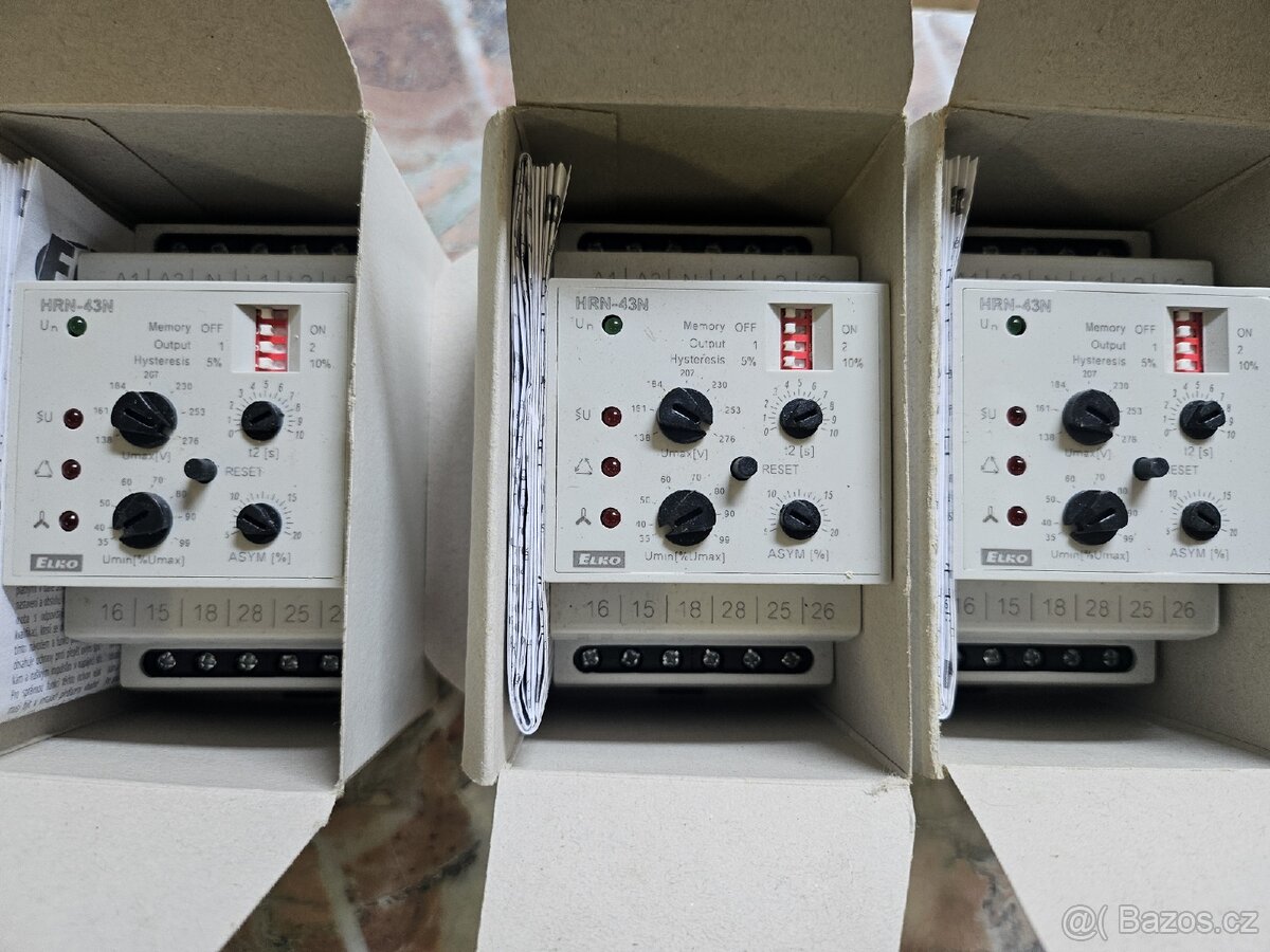 Prodám 3ks nové napěťové relé ELKO HRN-45N - 2