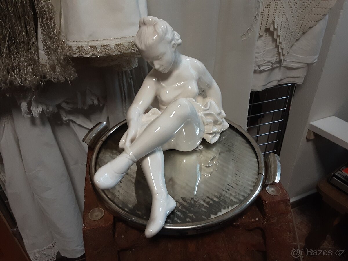 Stará keramická balerína - Jihokerra - 2