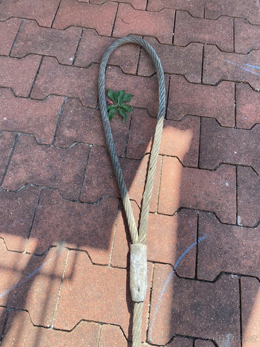 Ocelové lano s oky 6 m - 2