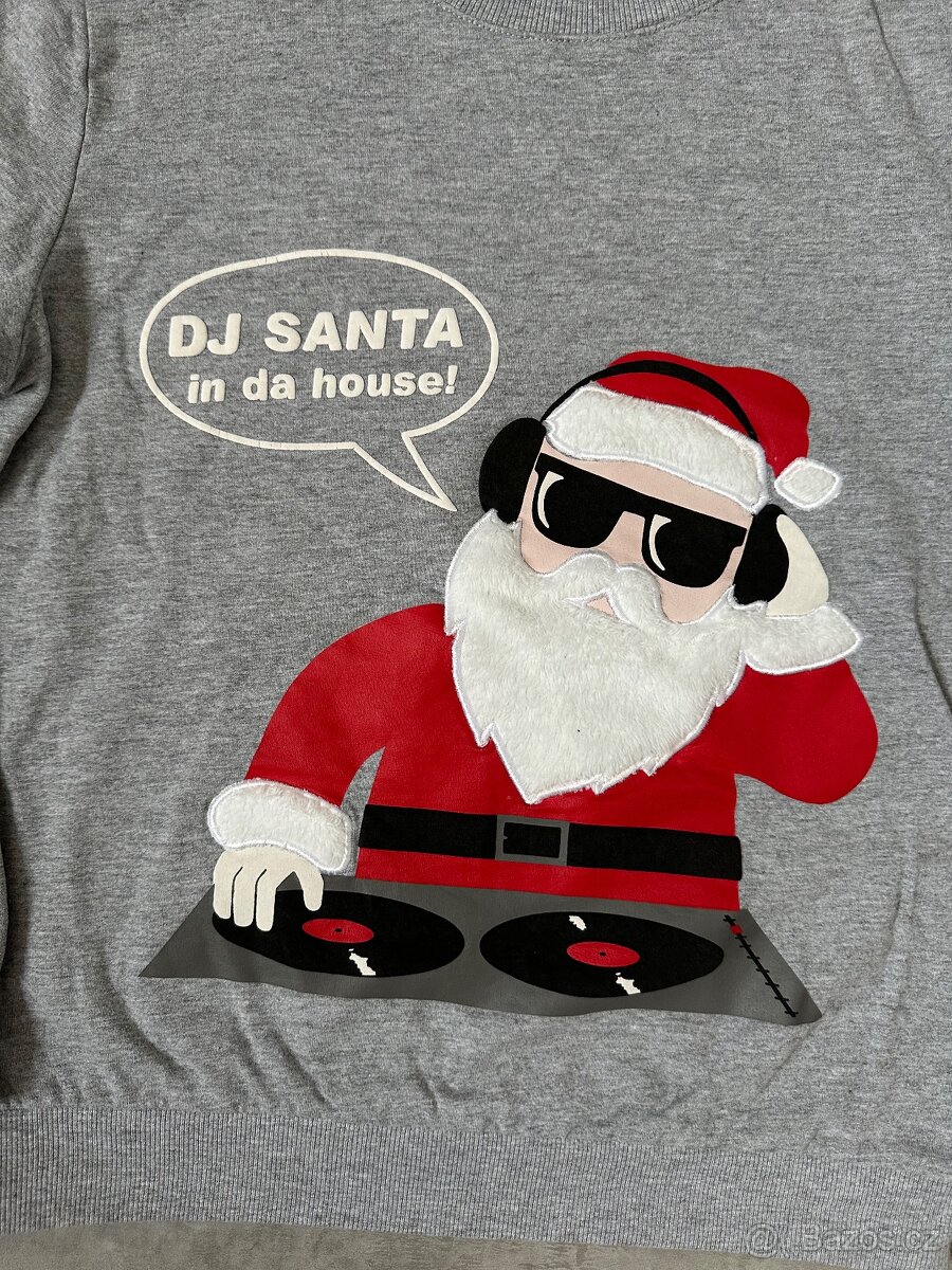 Šedá vánoční mikina vel.146 - 2