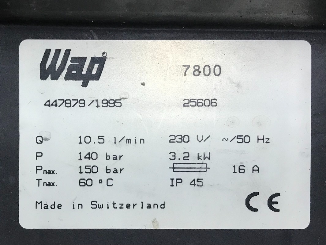 Vysokotlaký čistič WAP 7800 - 2