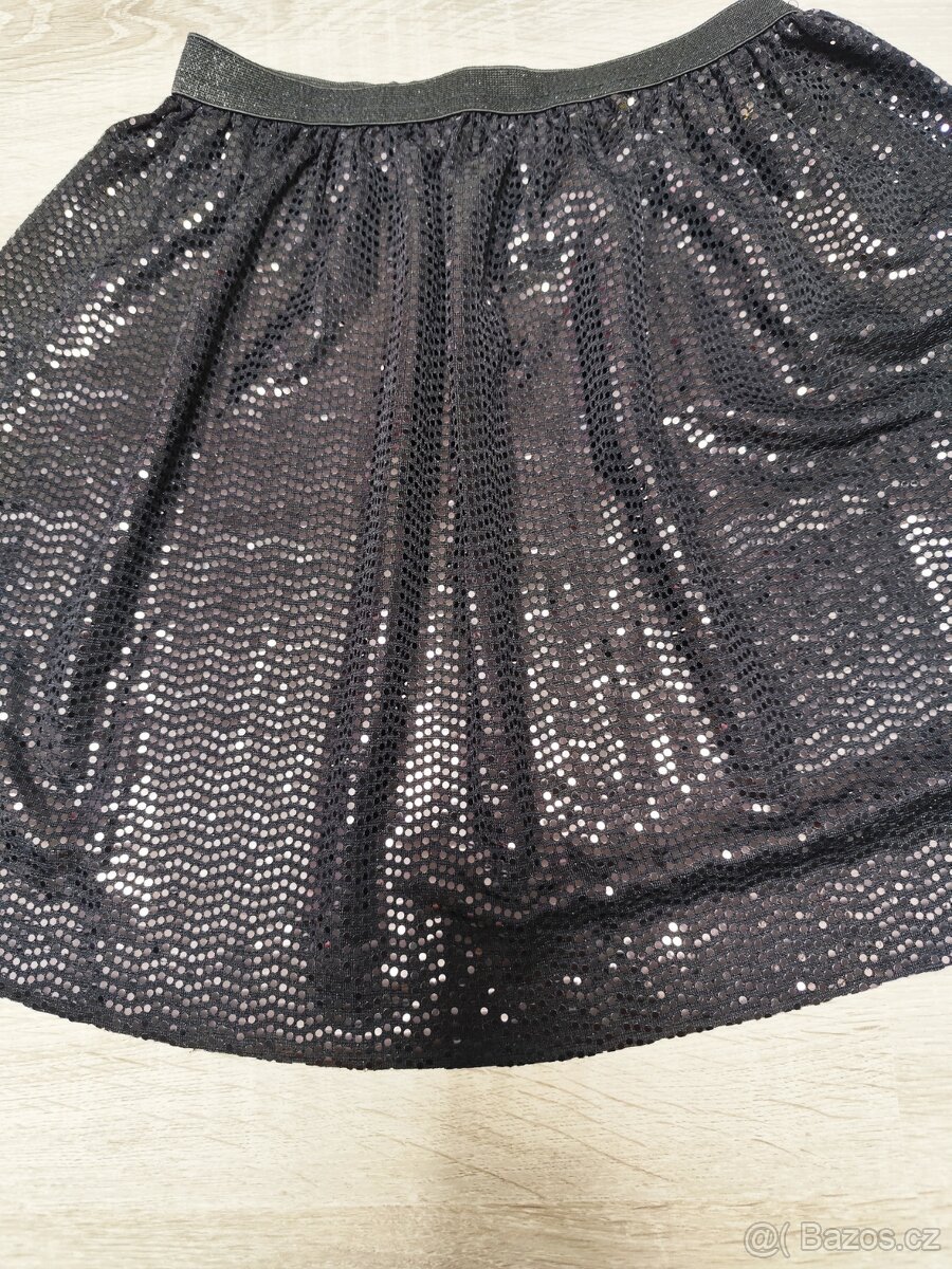 Černá sukně s flitry-nová - 2