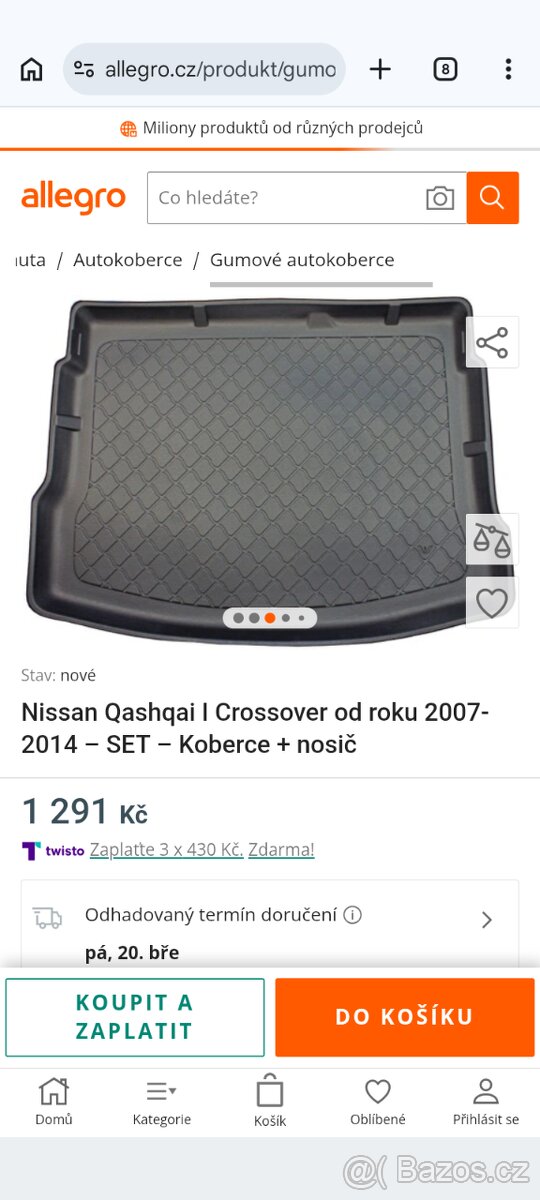 Nissan Qashqai koberce - 2