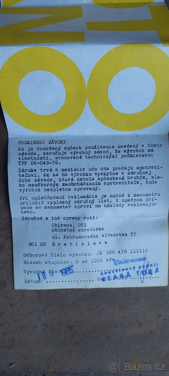 Prodám pneuměřič - 2