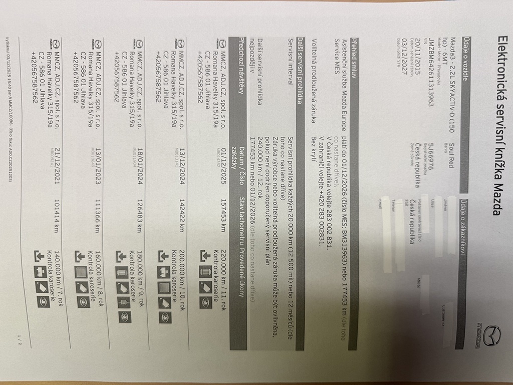 Mazda 3 ČR 2.2D 110KW – PLNÁ SERVISKA - 2
