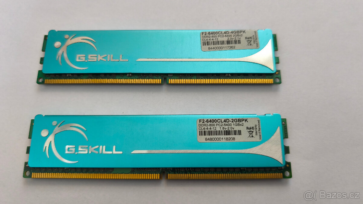 G.SKILL 4GB (2×2GB) DDR2 800MHz PC2-6400 CL4 - 2