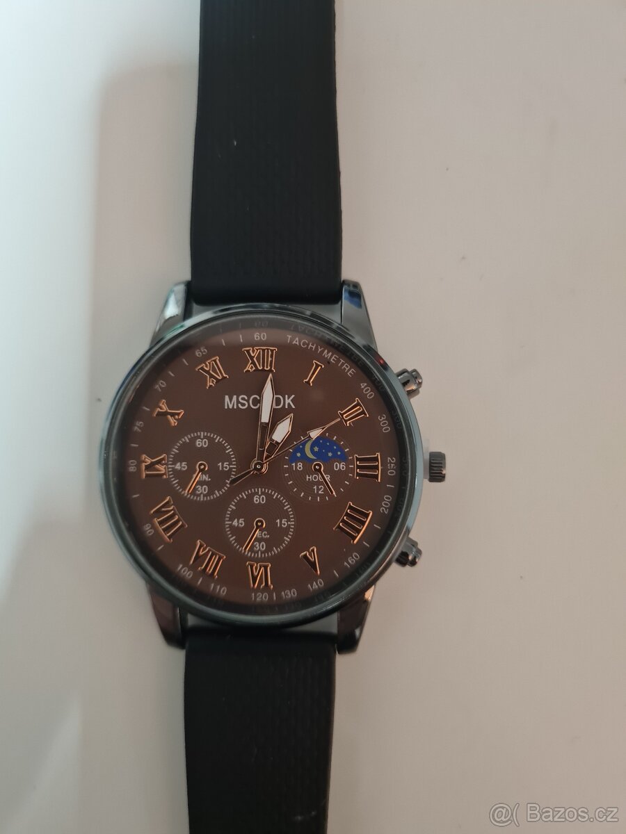 Nové hodinky + dárek kožený náramek č. 111 - 2