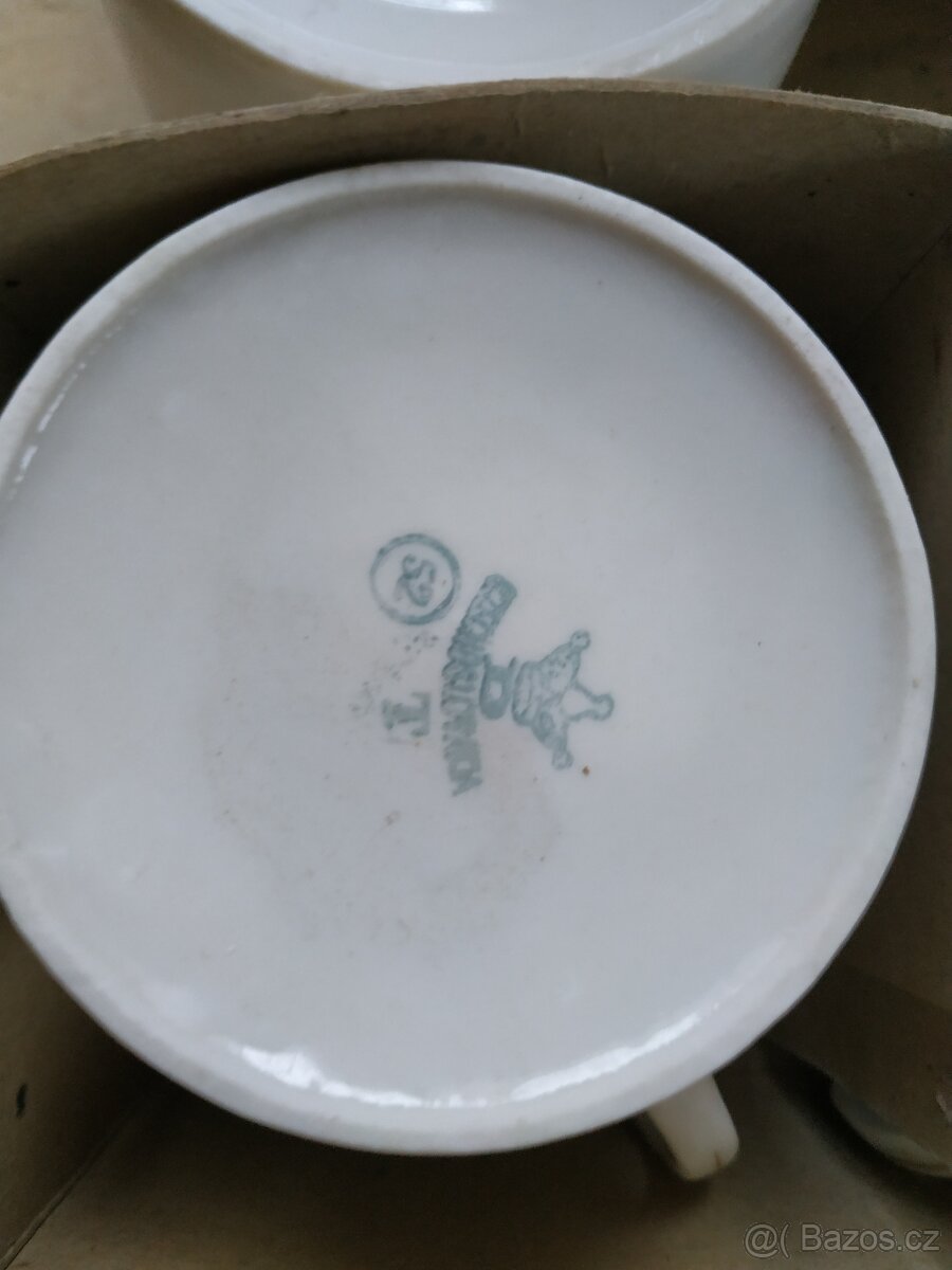 Retro porcelánové hrnky 6ks..Nove - 2