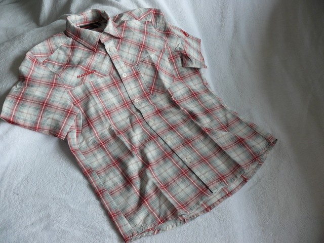 KOŠILE BÍLO/ŠEDO/ČERVENÁ - 2