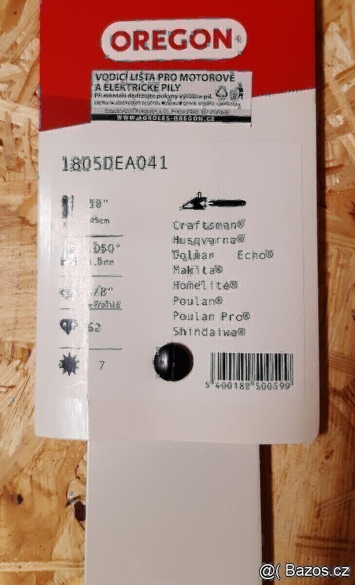 VODÍCÍ LIŠTA OREGON 45CM - 2