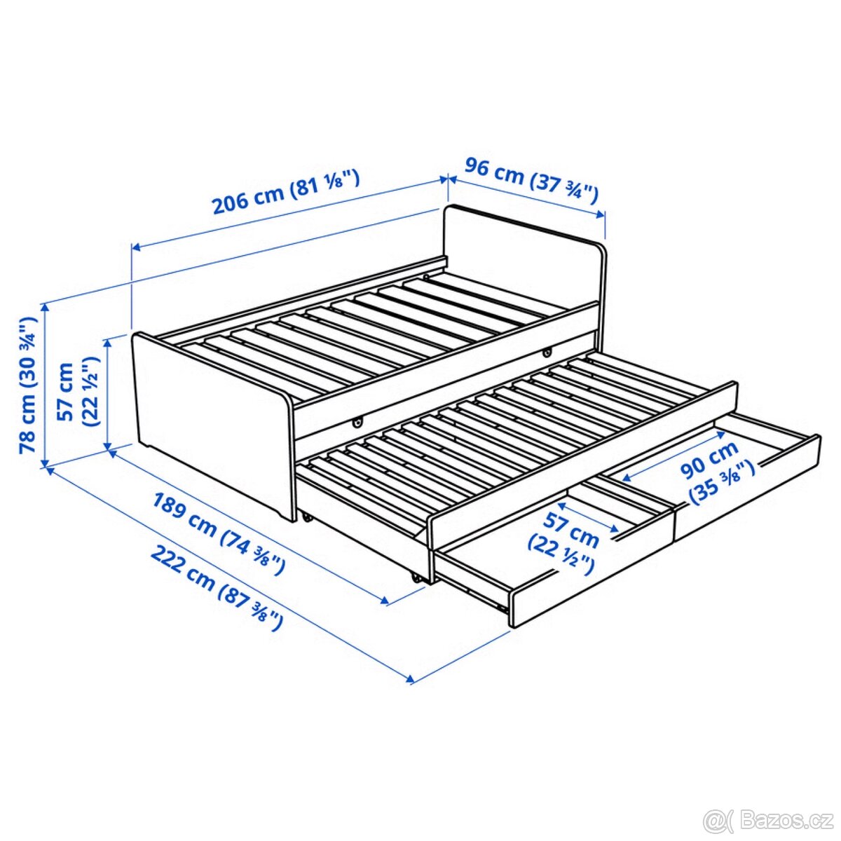 Rozkládací postel ikea Slakt - 2