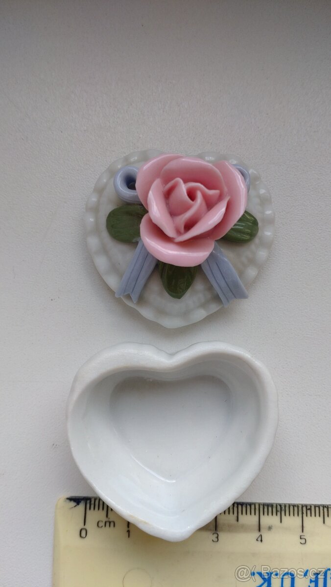 Porcelánová krabička - minidózička, šperkovnice - 2