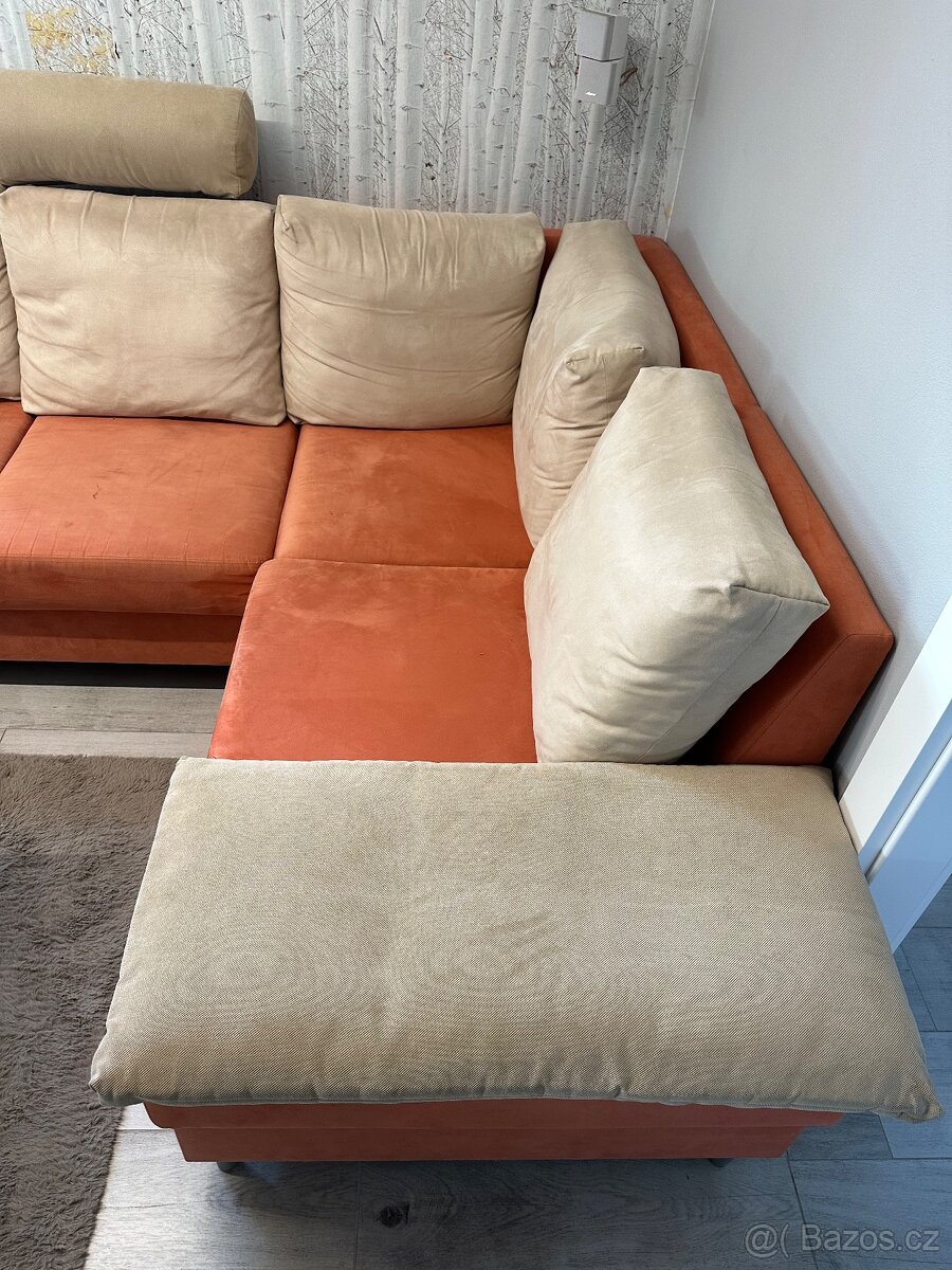 Sedací souprava - broušená kůže NE KOŽENKA - 2