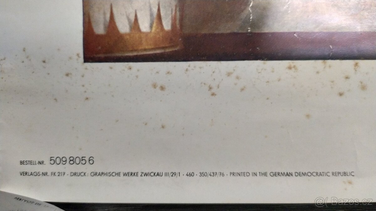 Starý plakát Sixtinská Madonna - 2