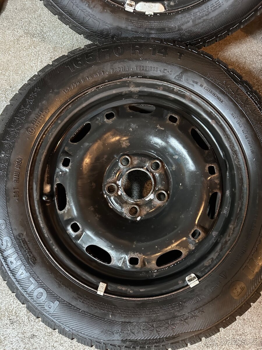 Plechové Disky 5X100 R14 Zimní Pneu 165/70/14 - 2