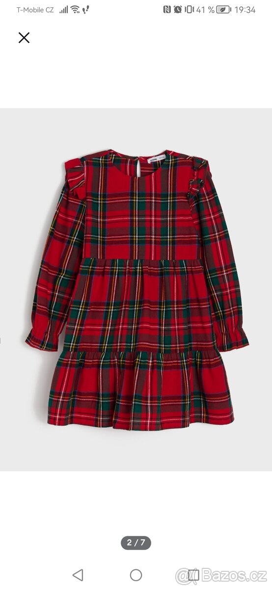 Dívčí nové vánoční šaty vel 140 - 2