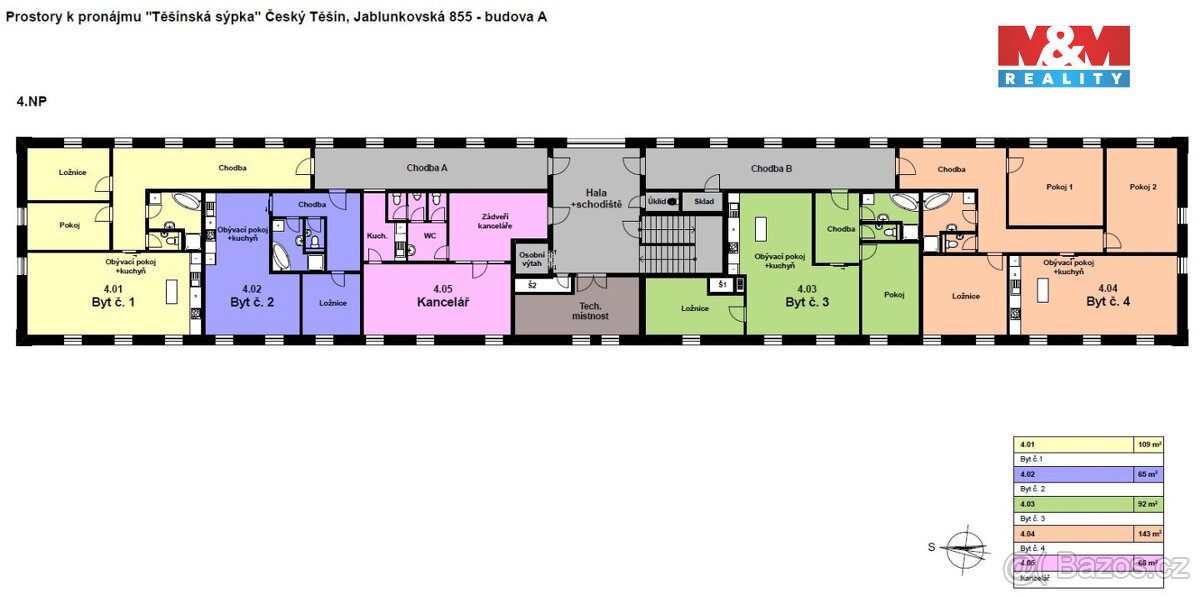 Pronájem bytu 2+kk, 63 m², Český Těšín, ul. Jablunkovská - 2