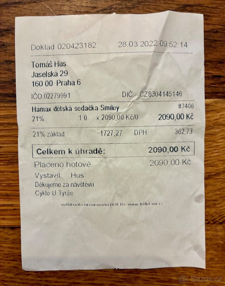 LEVNE - detska sedacka na kolo Hamax Smiley - 2