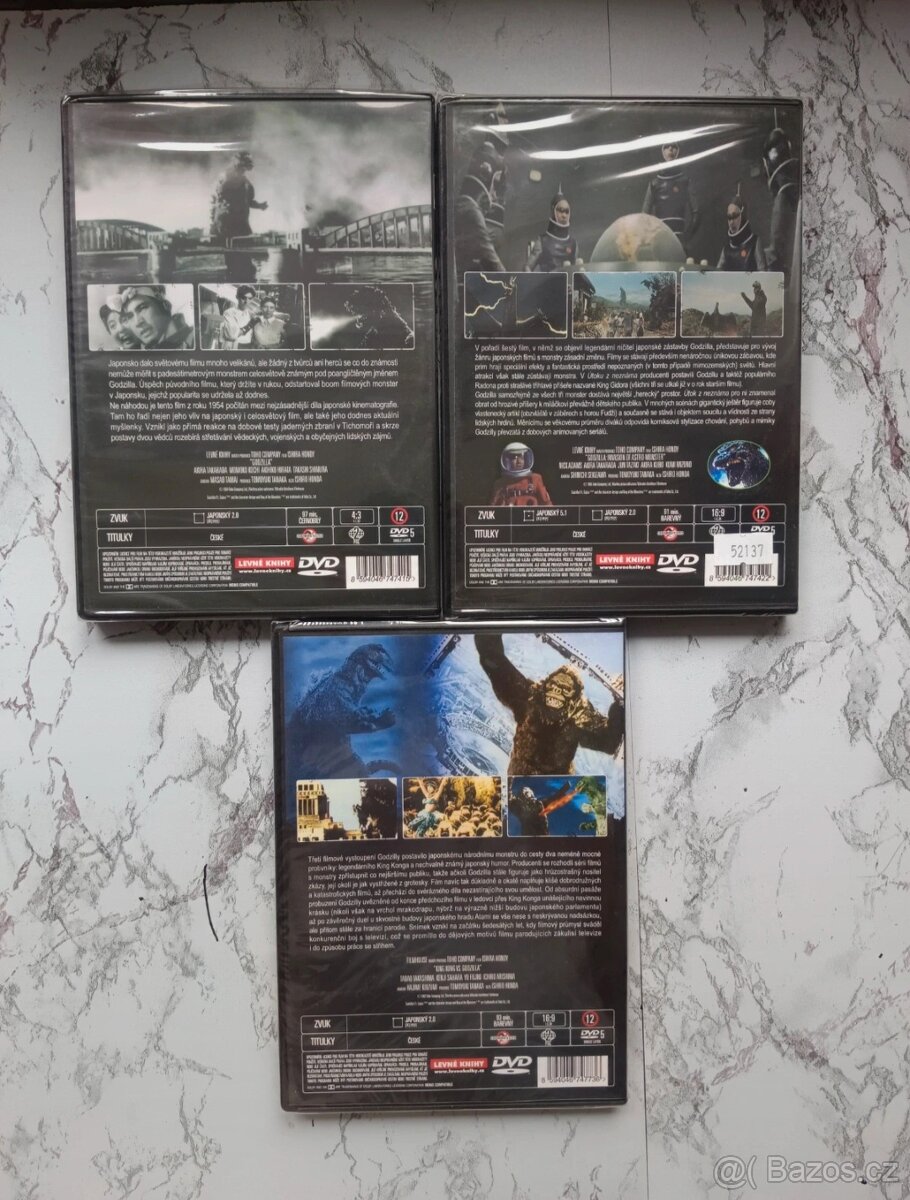 Sada 3x DVD filmy Godzilla - 2