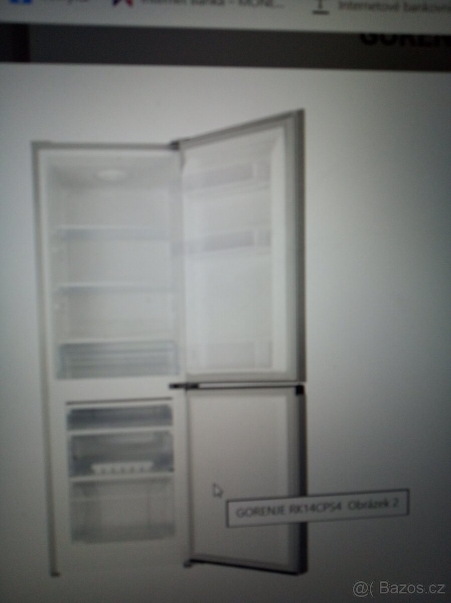 Lednice s mrazákem Gorenje - stříbrná, úzká - 2