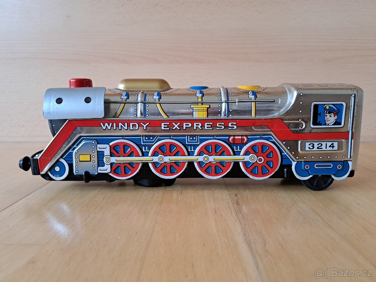 Stará retro hračka - Lokomotiva - Windy Express - 2