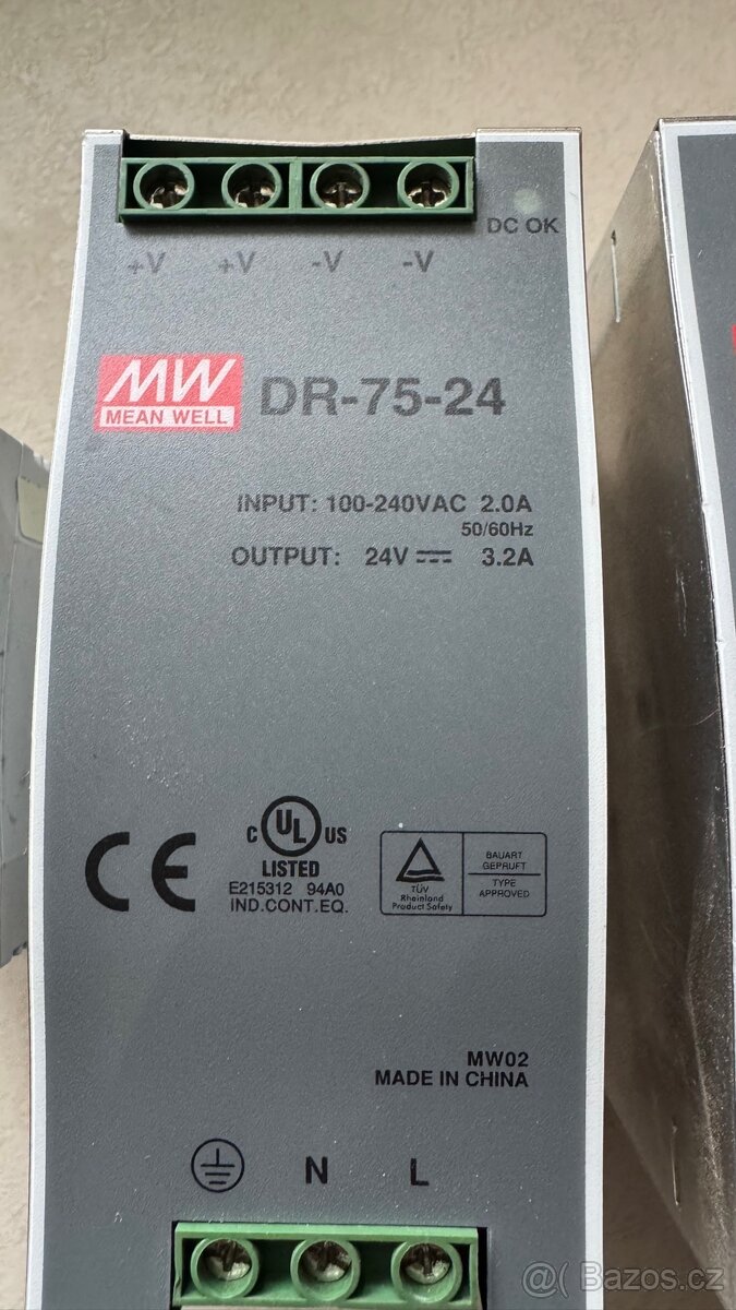 Napájecí zdroj na DIN 24V Mean Vell - 2