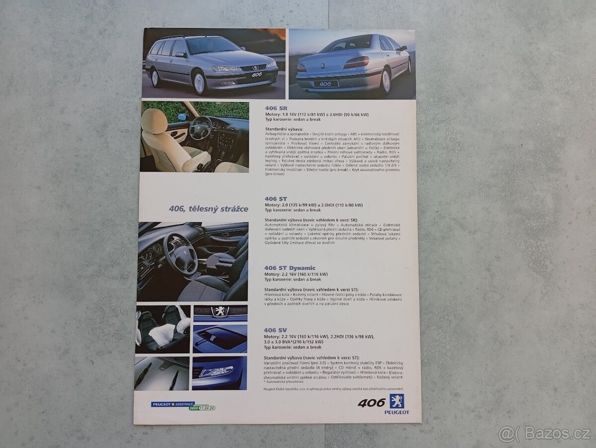 Peugeot 406 - prospekt - doprava v ceně - 2