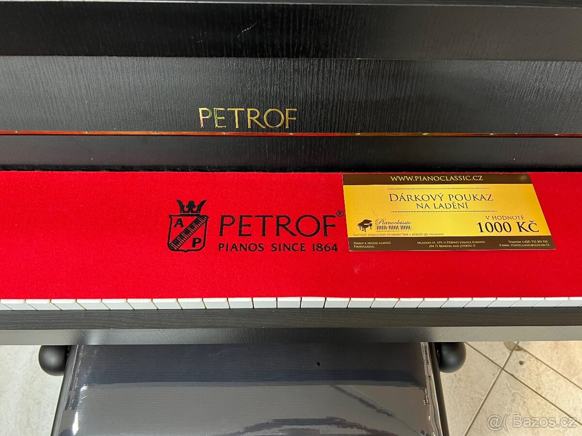 Petrof 118 L1 se zárukou 5 let, první servis PRODÁNO - 2