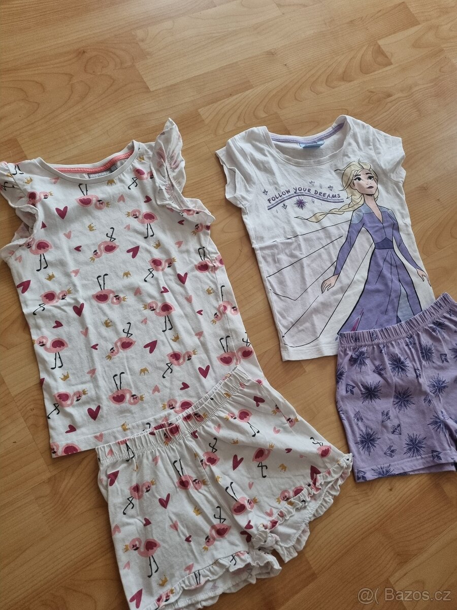 Holčičí pyžama 2x set - vel. 122/128 - 2